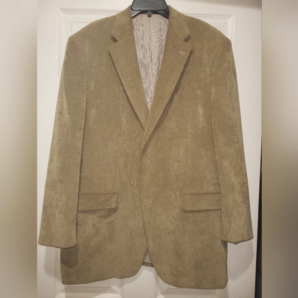 Ralph Lauren Mens Beige Blazer Dress Coat 42R  Corderoy
